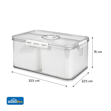 กล่องจัดเก็บในตู้เย็น 2 ช่อง พร้อมฝาบันทึกวัน KECH SYPA SIZE L_6