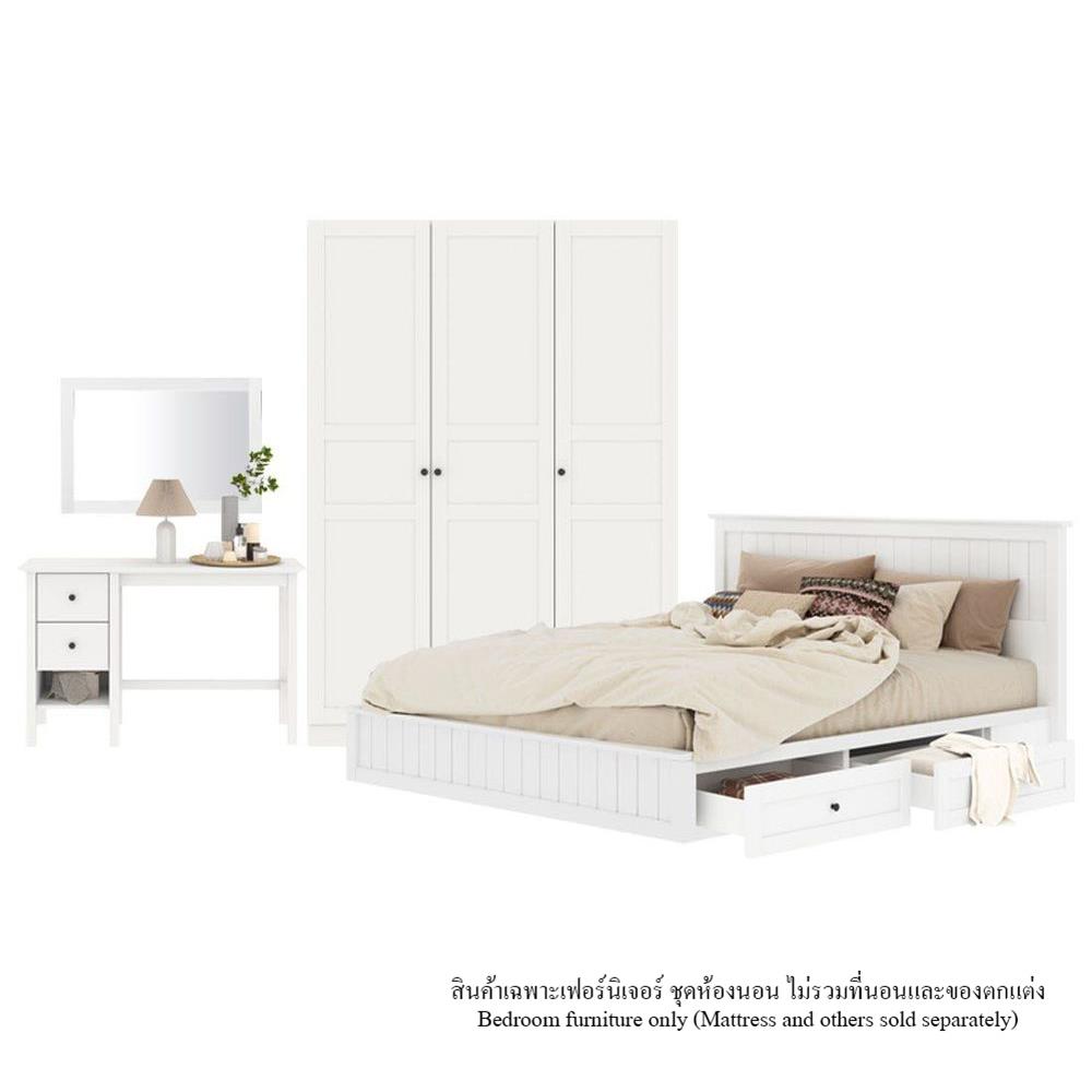 ชุดห้องนอน 5 ฟุต KONCEPT MONETA 59061997 สีขาว