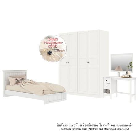 ชุดห้องนอน 3.5 ฟุต KONCEPT MONETA 59060637 สีขาว_0