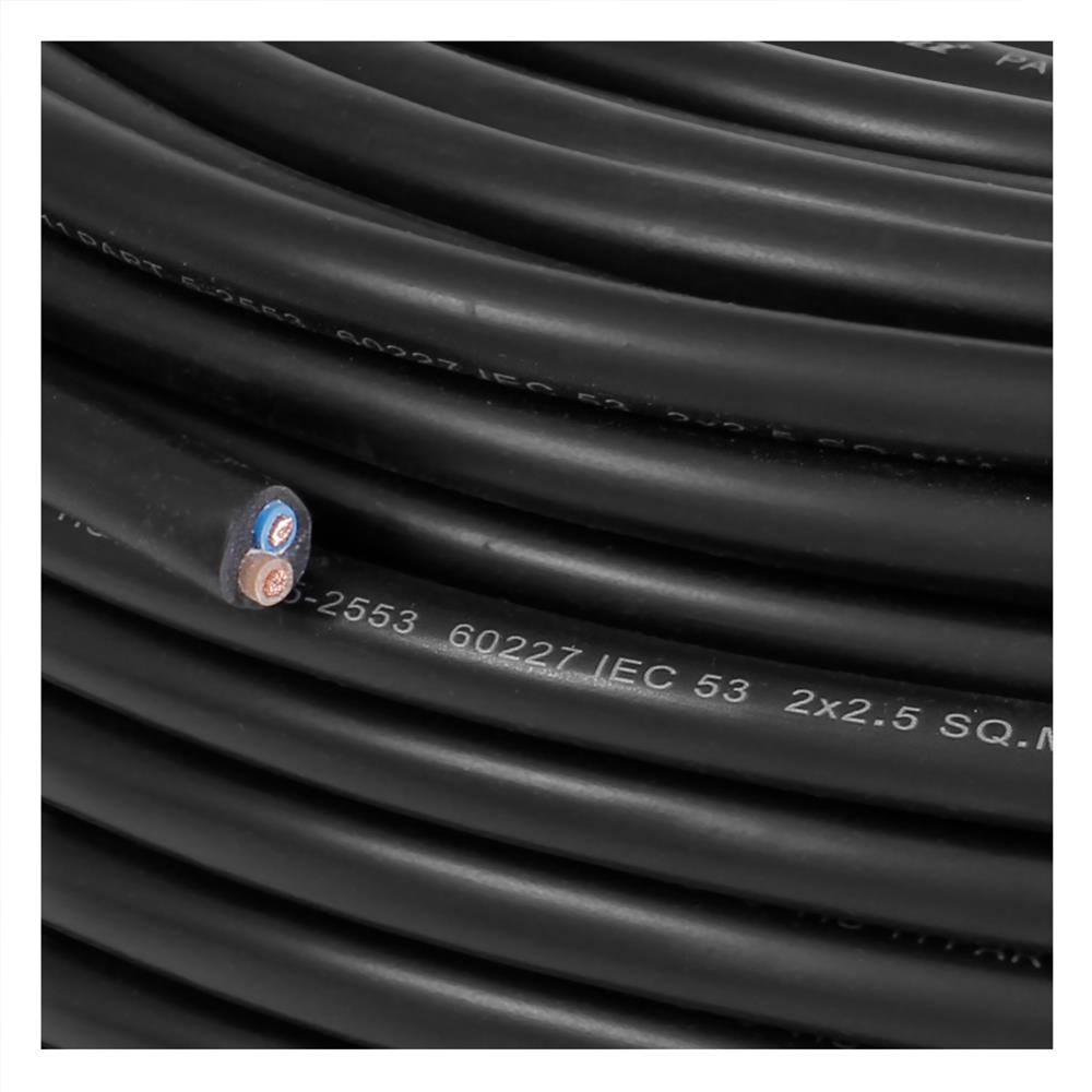 สายไฟ IEC53 RANZZ 2x2.5 ตร.มม. 100 ม. สีดำ