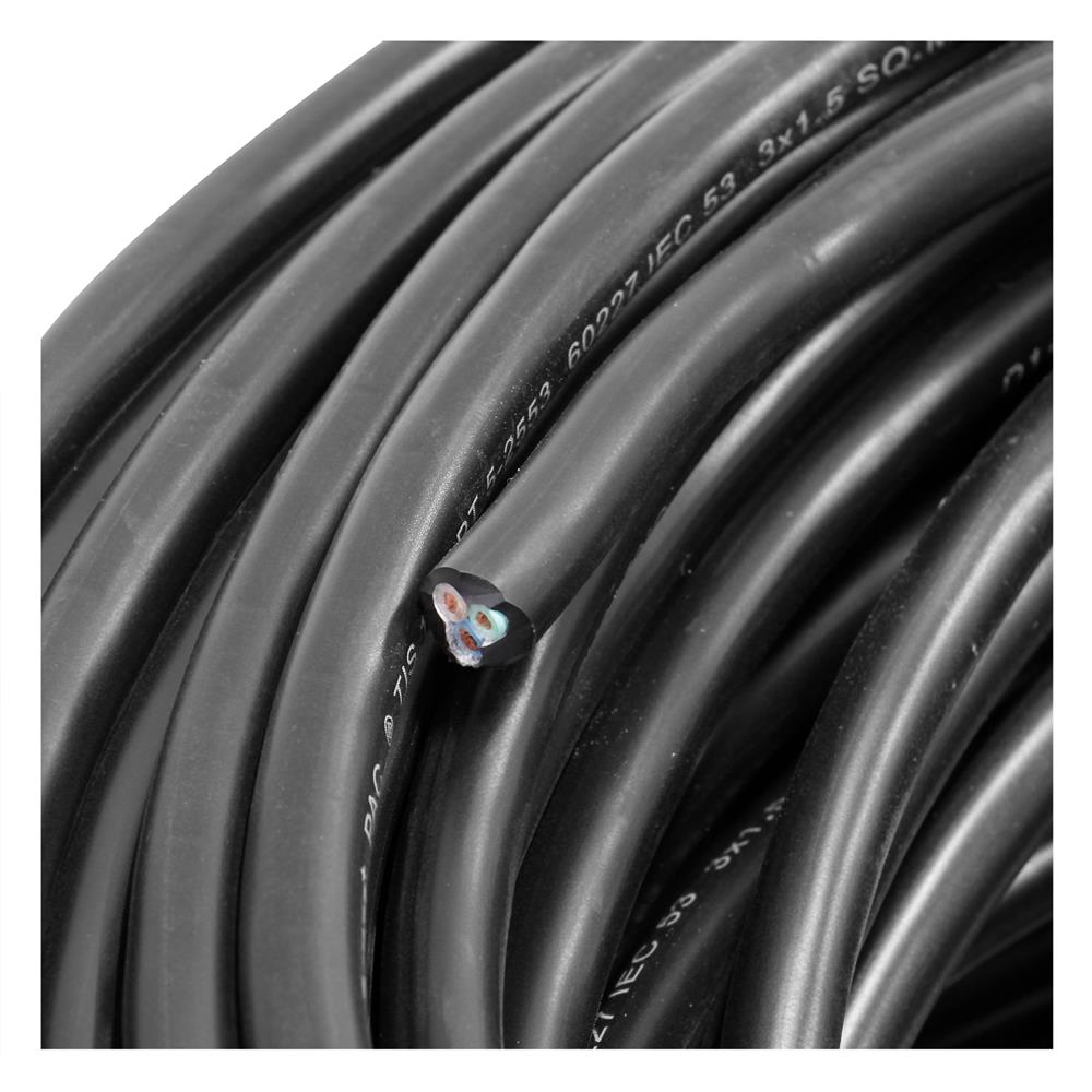 สายไฟ IEC53 RANZZ 3x1.5 ตร.มม. 100 ม. สีดำ