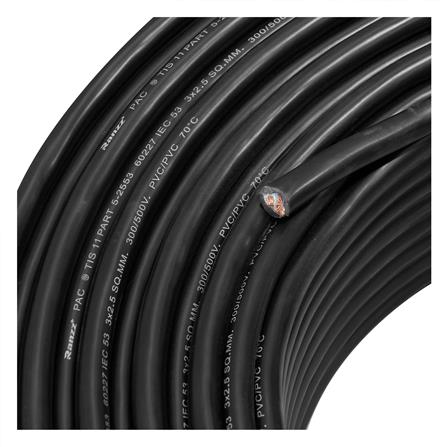 สายไฟ IEC53 RANZZ 3x2.5 ตร.มม. 100 ม. สีดำ_2