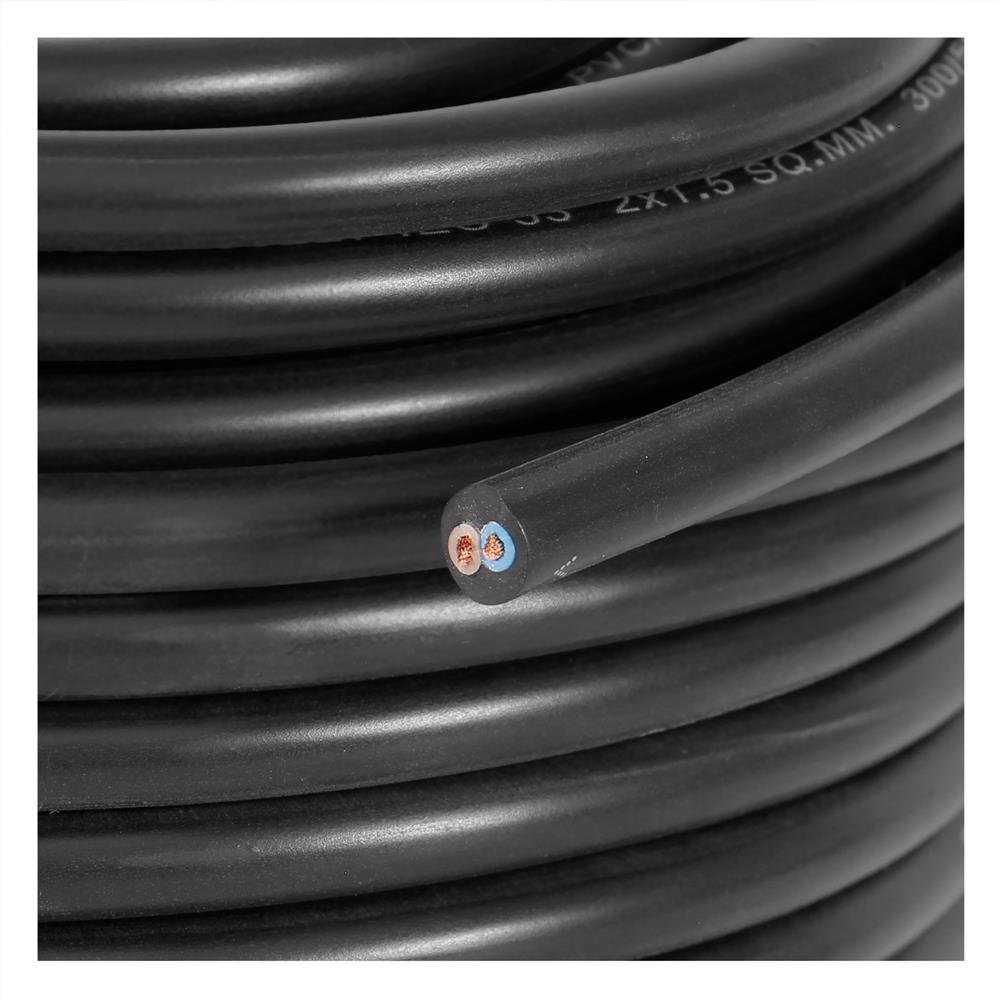 สายไฟ IEC53 RANZZ 2x1.5 ตร.มม. 30 ม. สีดำ