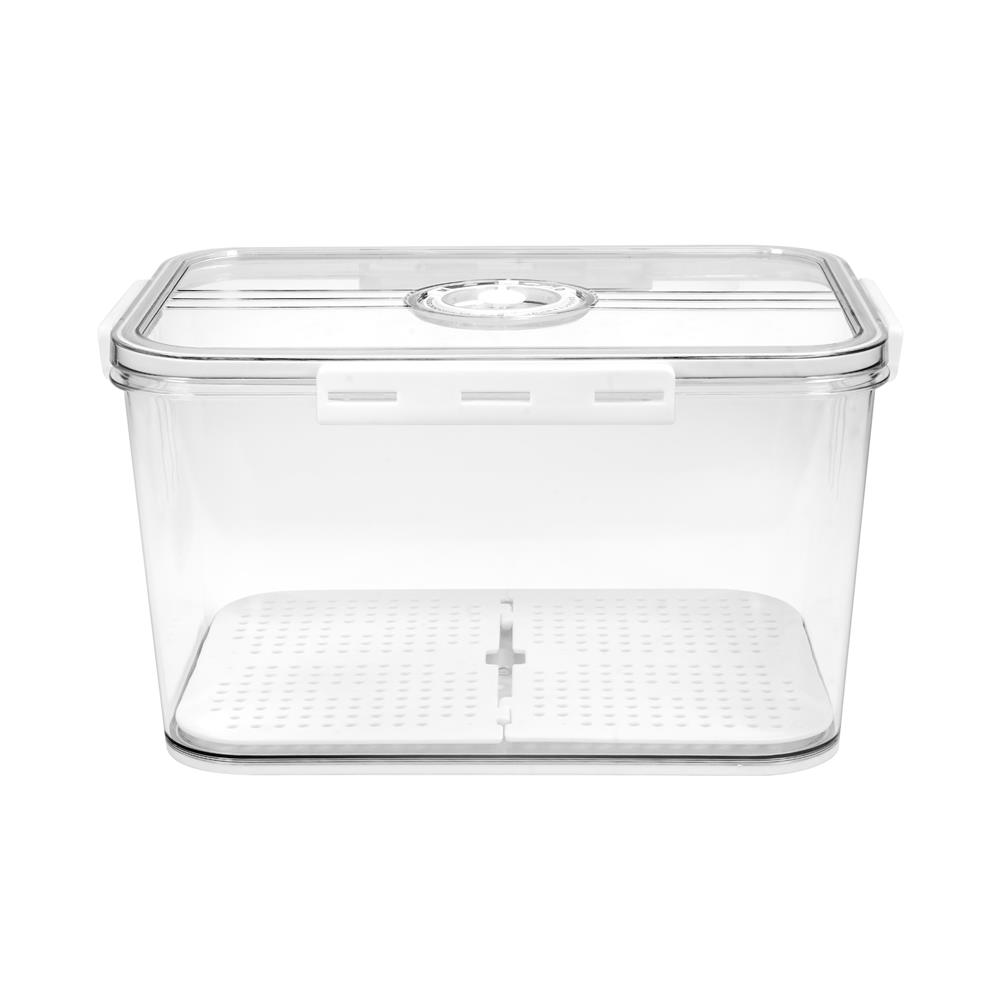 กล่องจัดเก็บในตู้เย็นมีแผ่นรองน้ำ KECH SYPA SIZE L