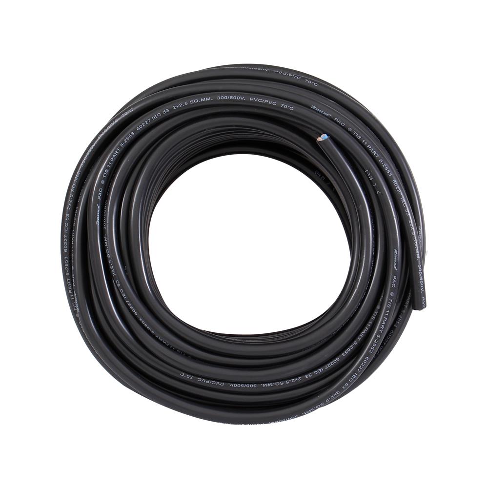 สายไฟ IEC53 RANZZ 2x2.5 ตร.มม. 30 ม. สีดำ