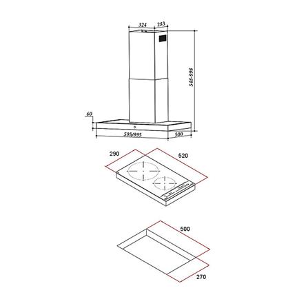 เตาฝัง+เครื่องดูดควัน LINEA IBS32920Q+LDHTC60SS สเตนเลส_4
