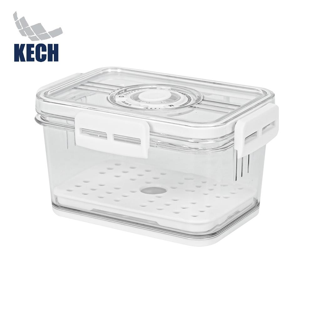 กล่องจัดเก็บในตู้เย็นมีแผ่นรองน้ำ KECH SYPA SIZE SS