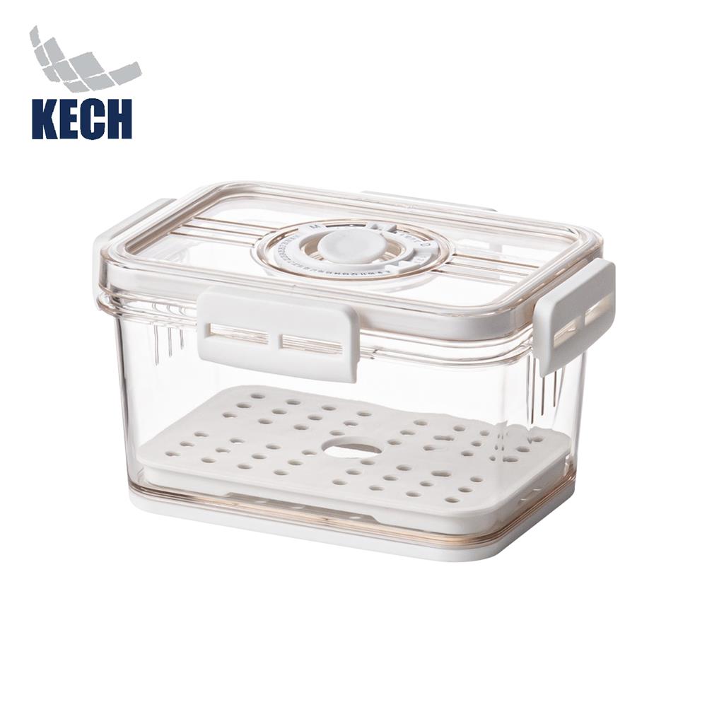 กล่องจัดเก็บในตู้เย็นมีแผ่นรองน้ำ KECH SYPA SIZE SS