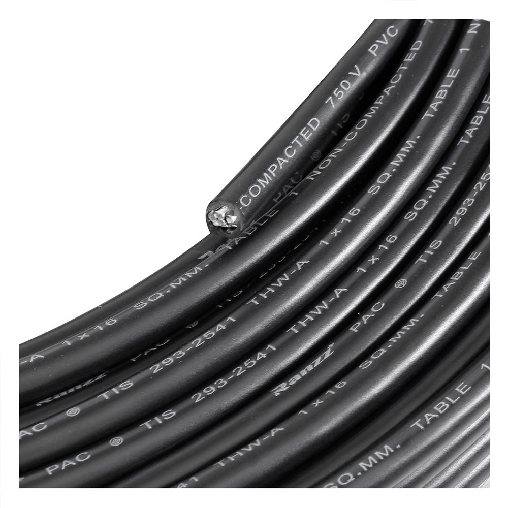 สายไฟ THW-A RANZZ 1x16 ตร.มม. 100 ม. สีดำ