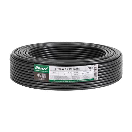 สายไฟ THW-A RANZZ 1x25 ตร.มม. 100 ม. สีดำ_0