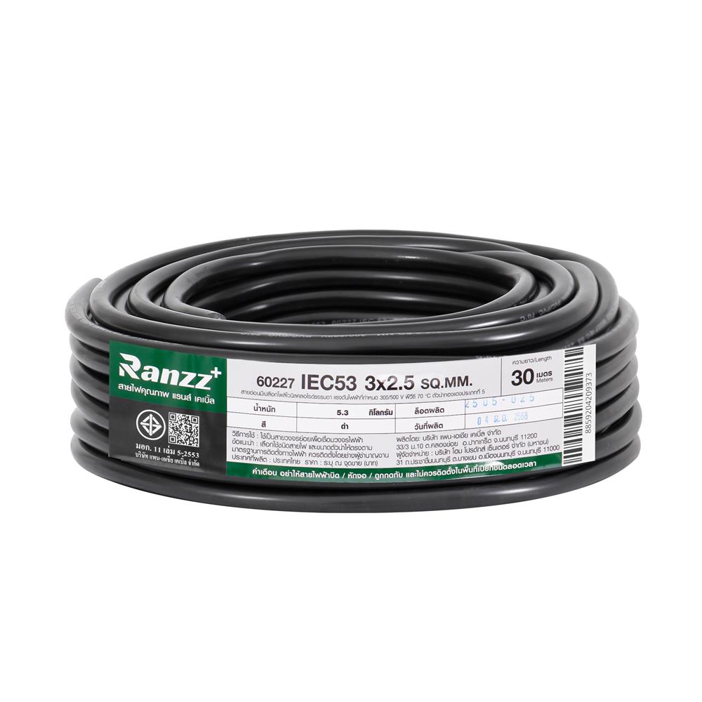 สายไฟ IEC53 RANZZ 3x2.5 ตร.มม. 30 ม. สีดำ