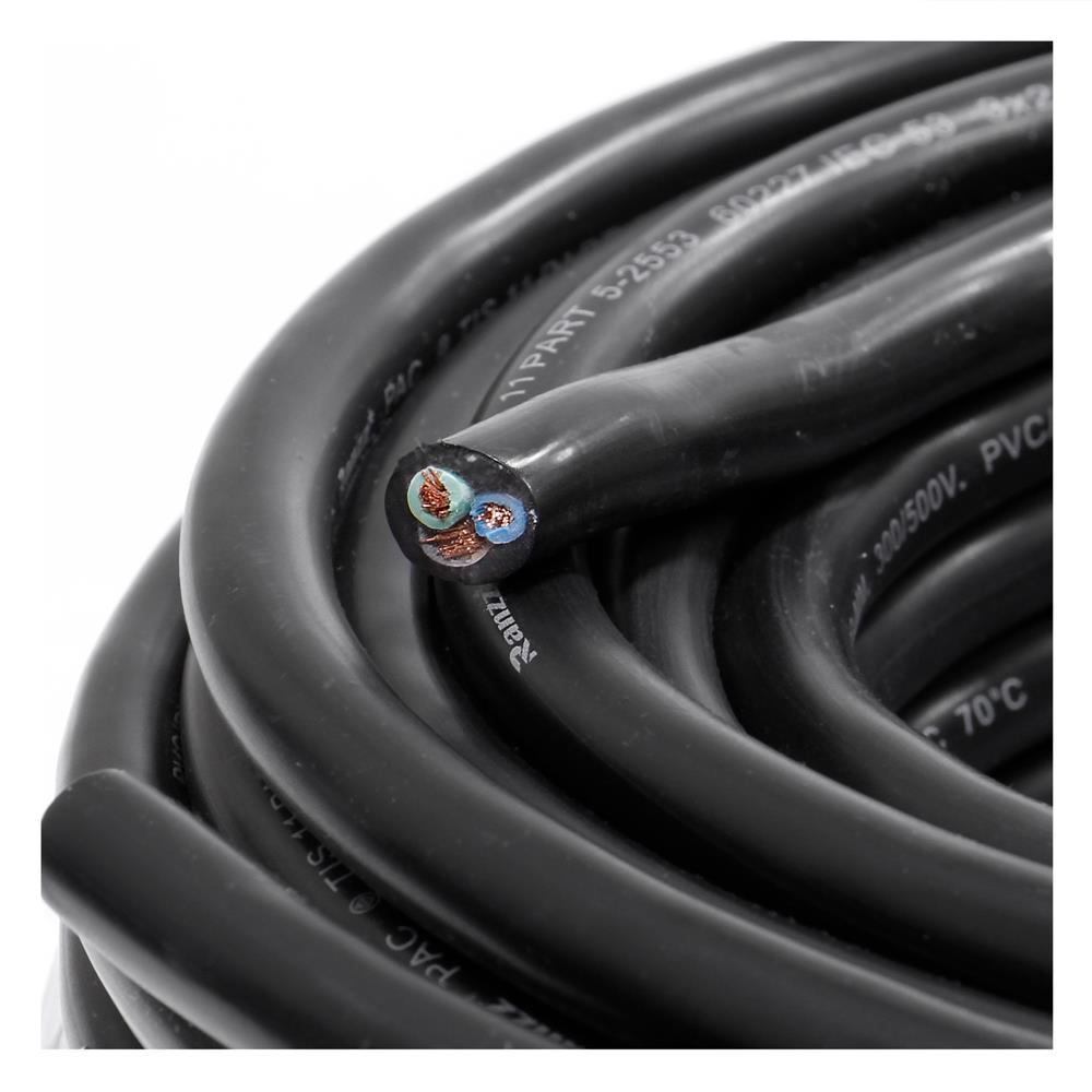 สายไฟ IEC53 RANZZ 3x2.5 ตร.มม. 30 ม. สีดำ