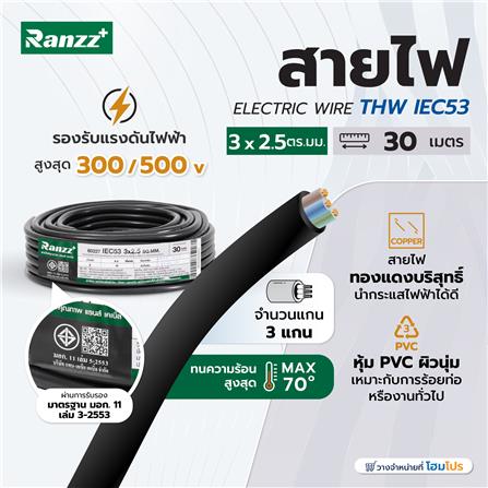 สายไฟ IEC53 RANZZ 3x2.5 ตร.มม. 30 ม. สีดำ_4