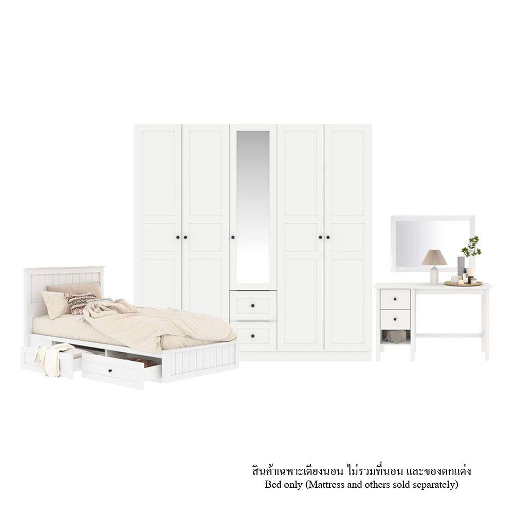 ชุดห้องนอน 3.5 ฟุต KONCEPT MONETA 59062011 สีขาว