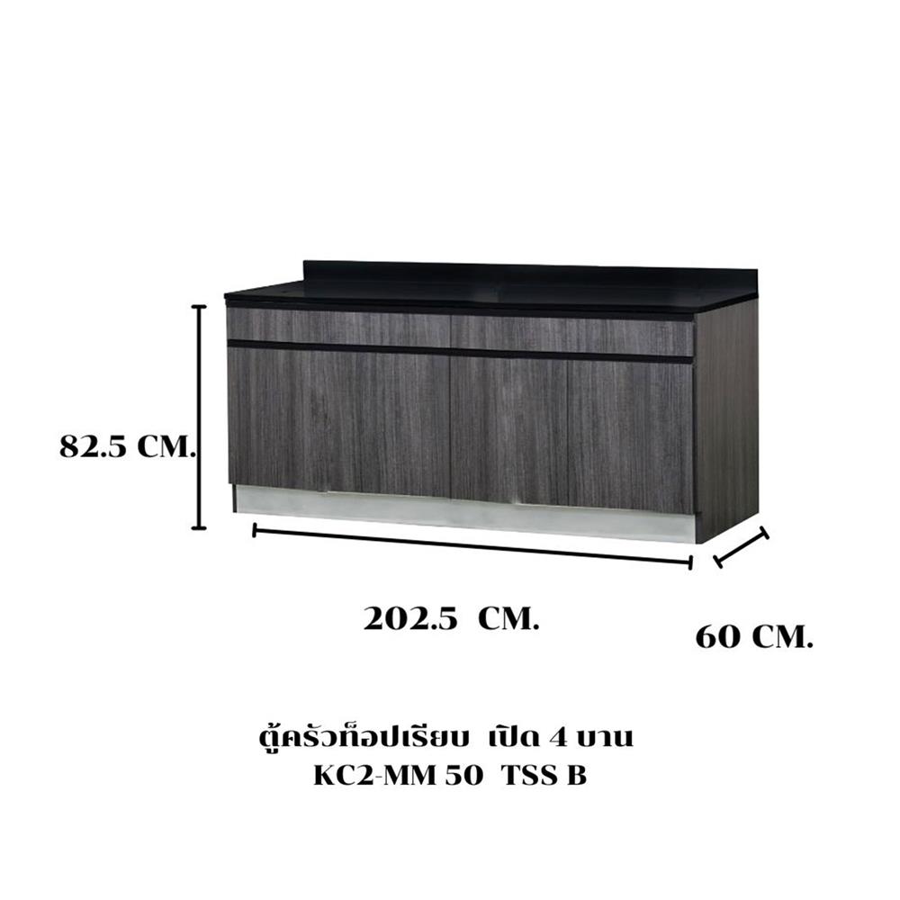 ตู้ตั้งพื้นท็อปเรียบ TSS B SANKI THE KITCHEN PRO 202.5 ซม. สีฟอเรสท์ต้าทีค