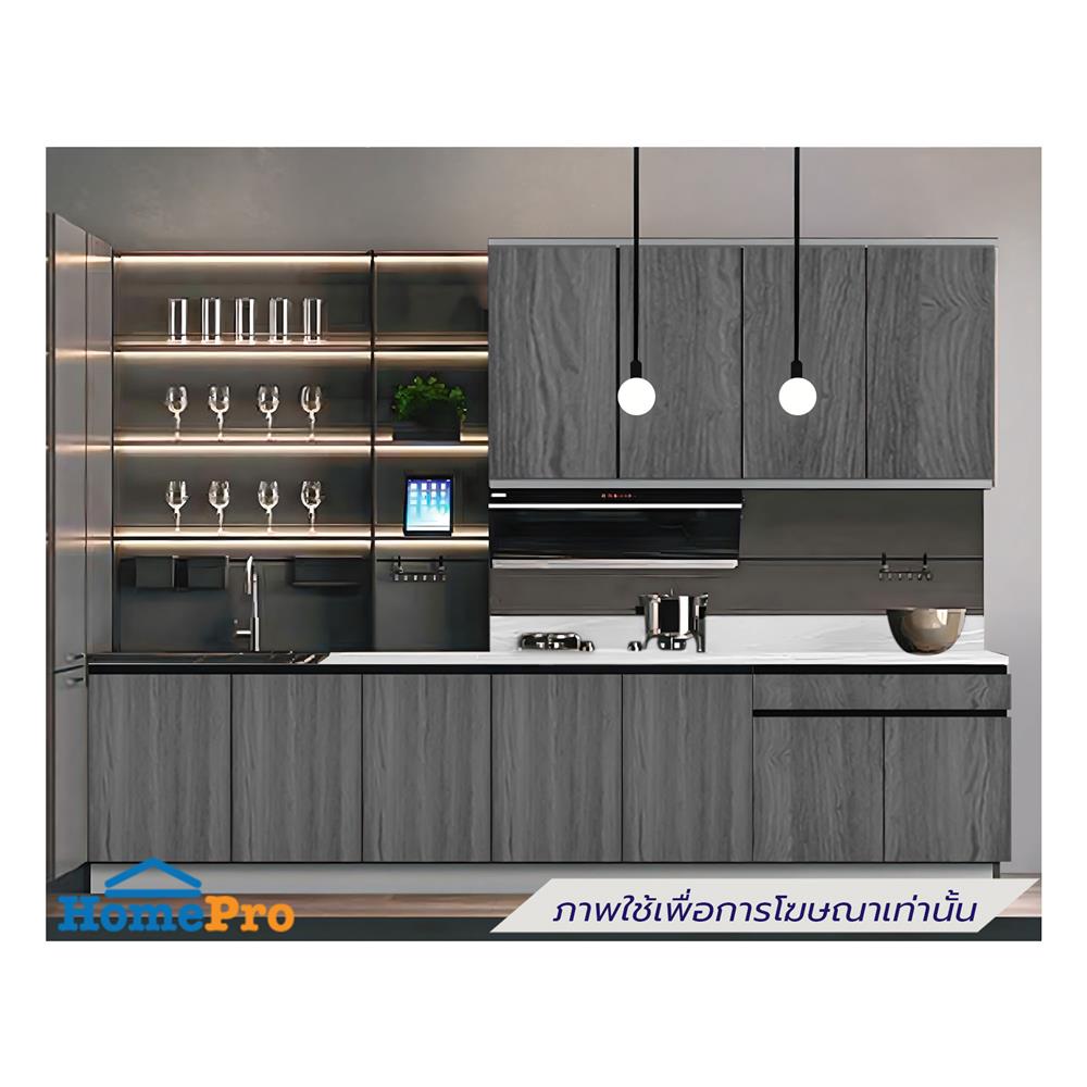 ตู้ตั้งพื้นท็อปเรียบ TSS W SANKI THE KITCHEN PRO 202.5 ซม. สีฟอเรสท์ต้าทีค