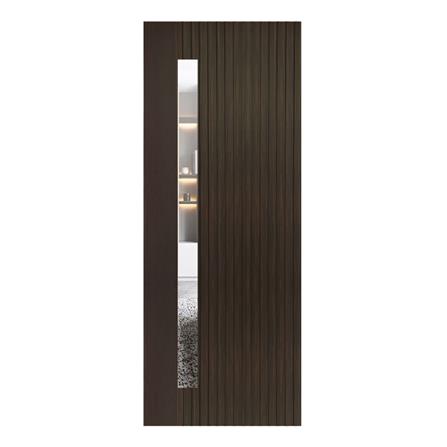 ประตูภายในโพลีสไตรีน ไม่เจาะลูกบิด LINEDEKOR ONE FIFTH 70x200 ซม. สีโอ๊ค_0