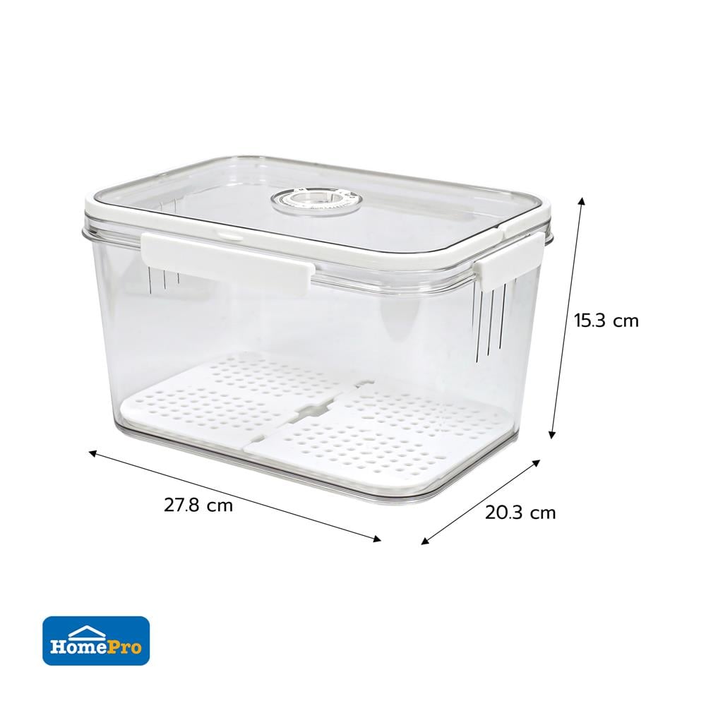 กล่องปิกนิกมีหูหิ้ว KECH SYPA SIZE L 27.8x20.3x15.3 ซม. สีใส