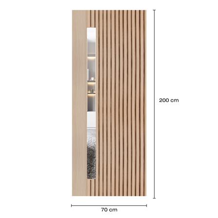 ประตูภายในโพลีสไตรีน ไม่เจาะลูกบิด LINEDEKOR ONE FIFTH 70x200 ซม. สีบีช_4