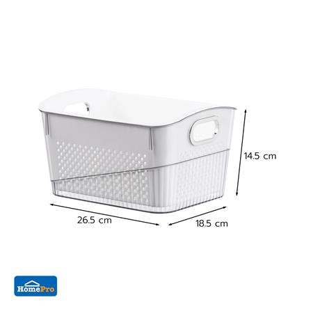 ตะกร้า 2 ชั้นมีร่องจับ KECH SYPA SIZE S 26.5x18.5x14.5 ซม._5