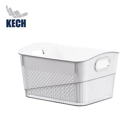 ตะกร้า 2 ชั้นมีร่องจับ KECH SYPA SIZE S 26.5x18.5x14.5 ซม._0