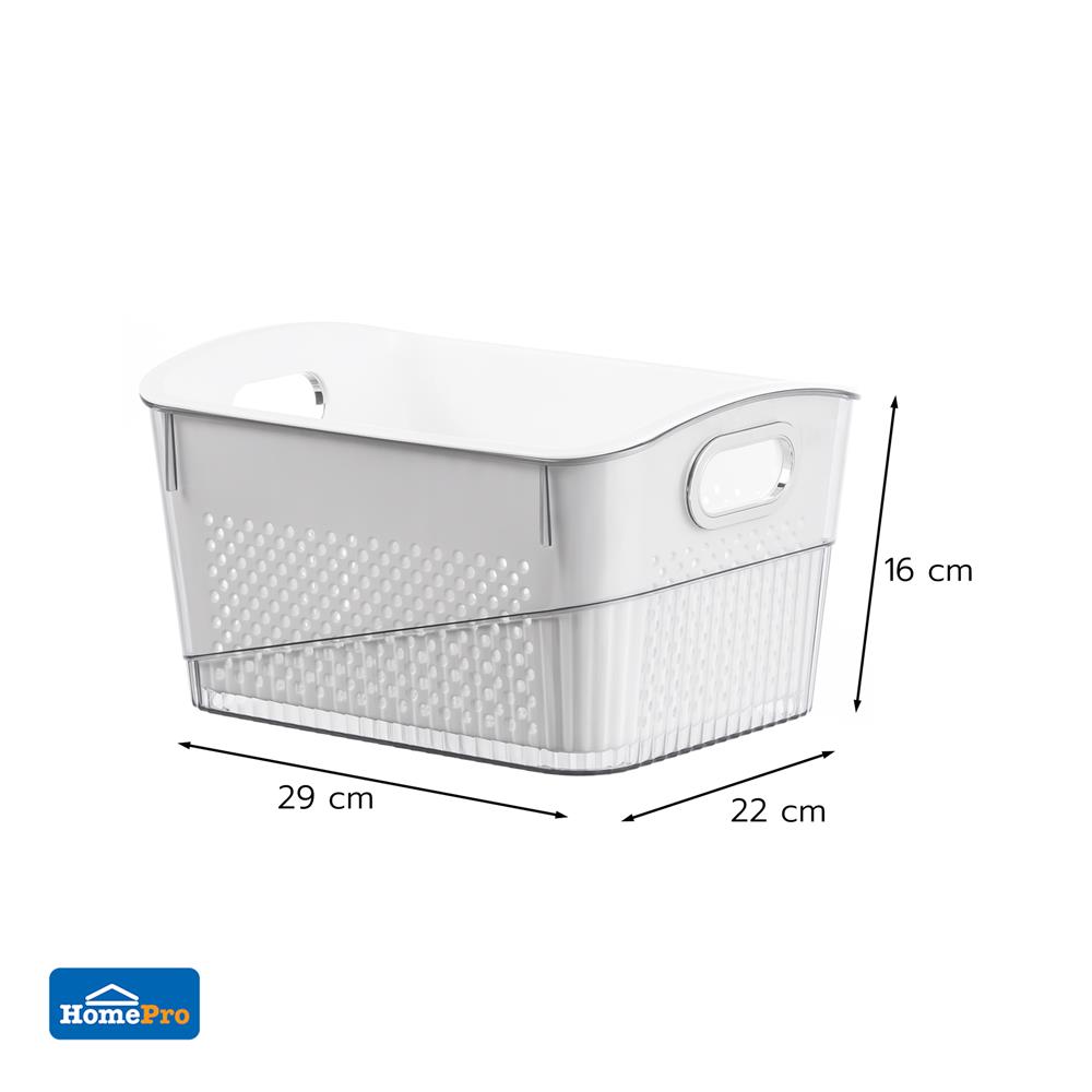 ตะกร้า 2 ชั้นมีร่องจับ KECH SYPA SIZE M 29x22x16 ซม.