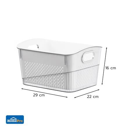 ตะกร้า 2 ชั้นมีร่องจับ KECH SYPA SIZE M 29x22x16 ซม._2