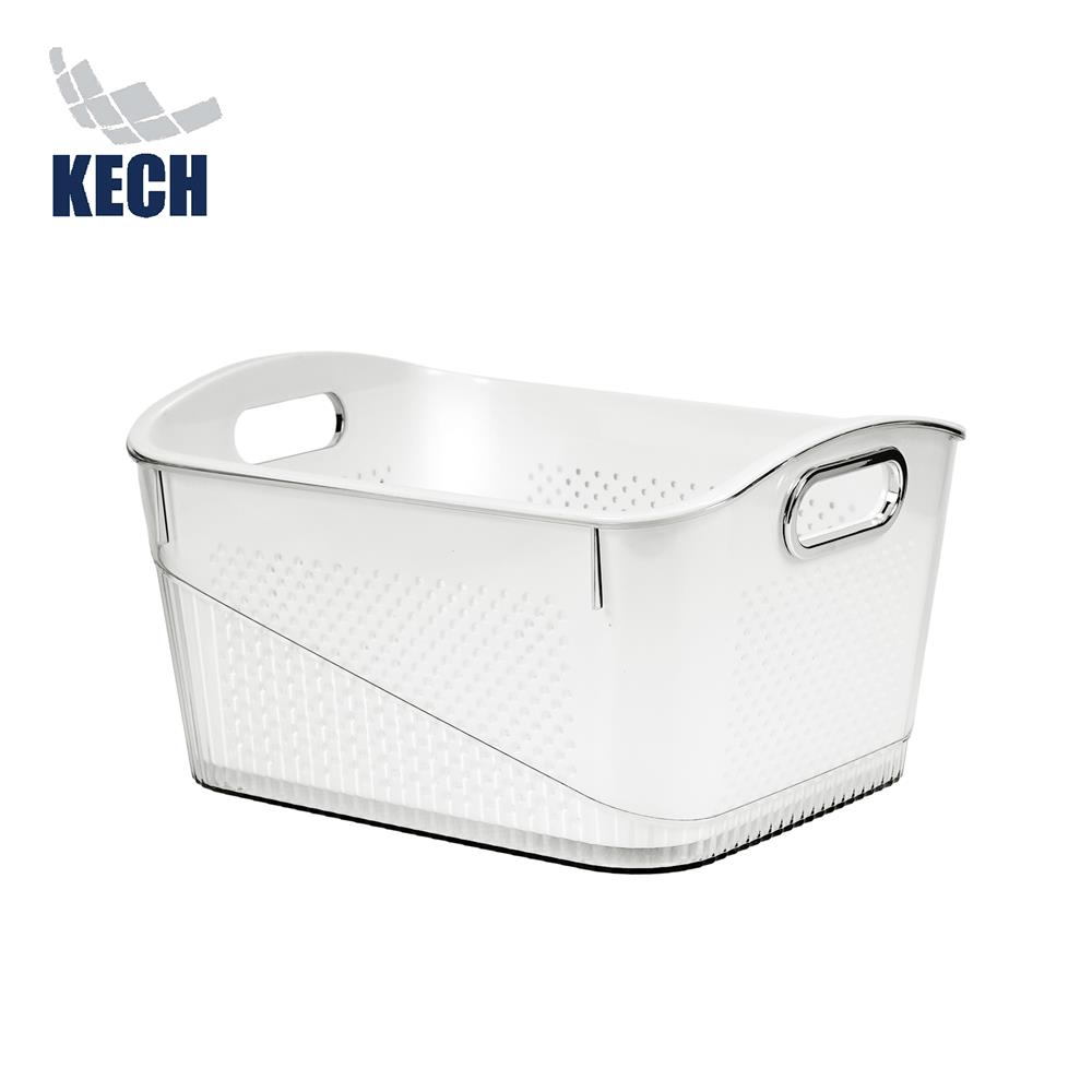 ตะกร้า 2 ชั้นมีร่องจับ KECH SYPA SIZE L 32x24.7x17.5 ซม.