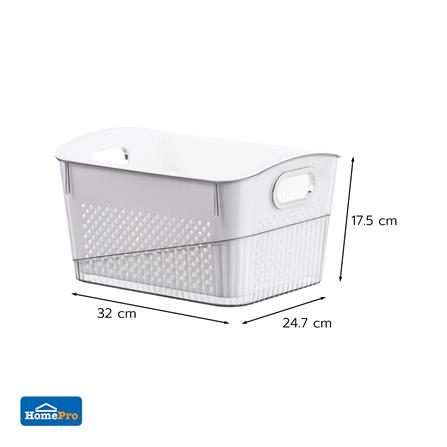 ตะกร้า 2 ชั้นมีร่องจับ KECH SYPA SIZE L 32x24.7x17.5 ซม._2
