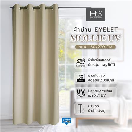 ผ้าม่าน EYELET HOME LIVING STYLE MOLLIE UV 150X220 ซม. สีน้ำตาล_5