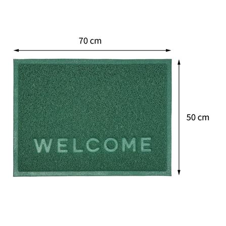 พรมเช็ดเท้าดักฝุ่น HOME LIVING STYLE W.NEO 50X70 ซม. สีเขียว_6