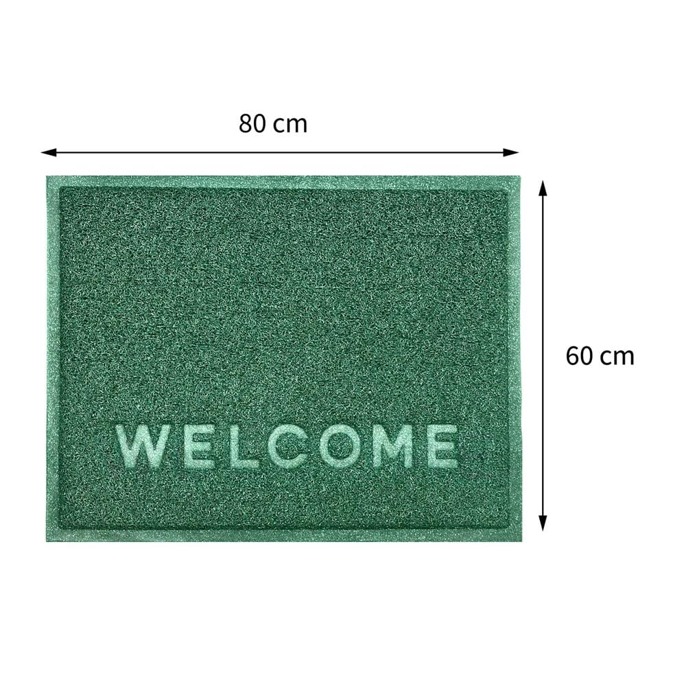 พรมเช็ดเท้าดักฝุ่น HOME LIVING STYLE W.NEO 60X80 ซม. สีเขียว