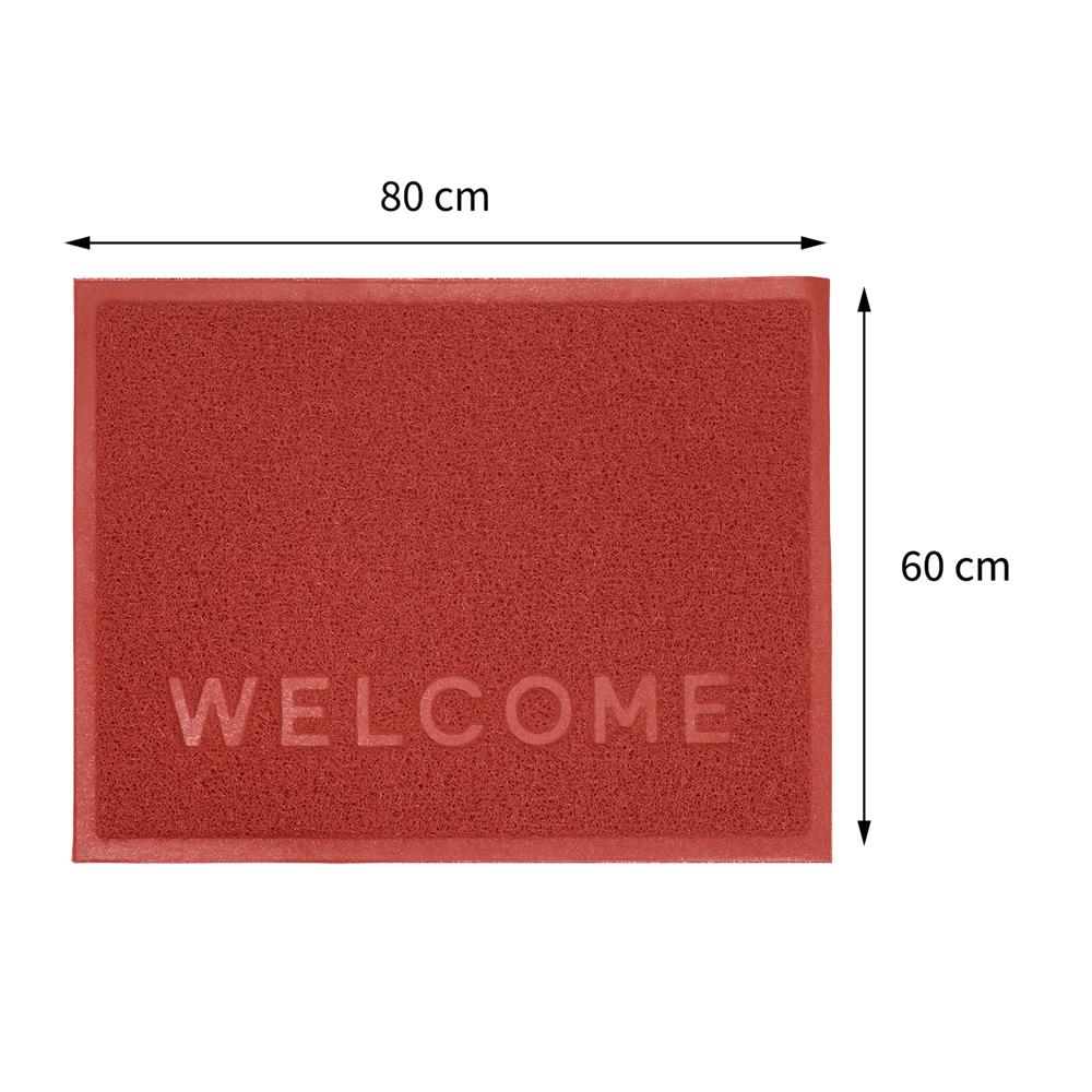 พรมเช็ดเท้าดักฝุ่น HOME LIVING STYLE W.NEO 60X80 ซม. สีแดง