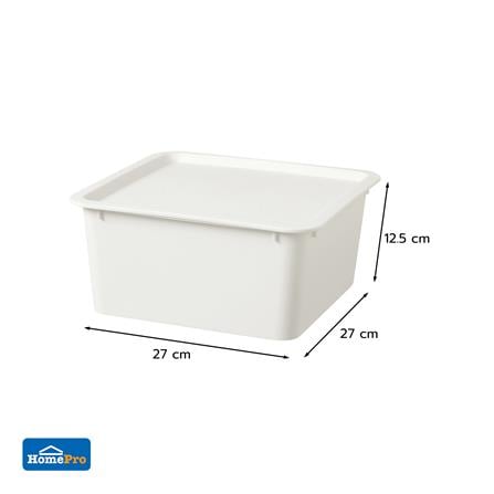 กล่องฝาปิด STACKO LITTLE SIZE M 27x27x12.5 ซม. สีขาว_5