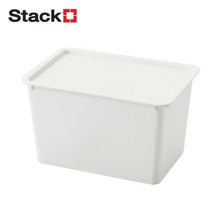 กล่องฝาปิด STACKO LITTLE SIZE XL 37.5x25.5x11.5 ซม. สีขาว_0