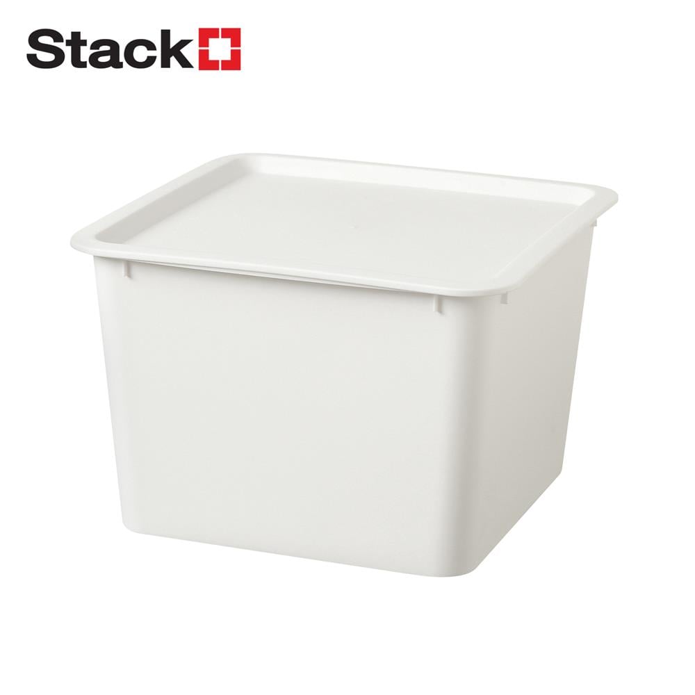 กล่องฝาปิด STACKO LITTLE SIZE L 27x27x18 ซม. สีขาว