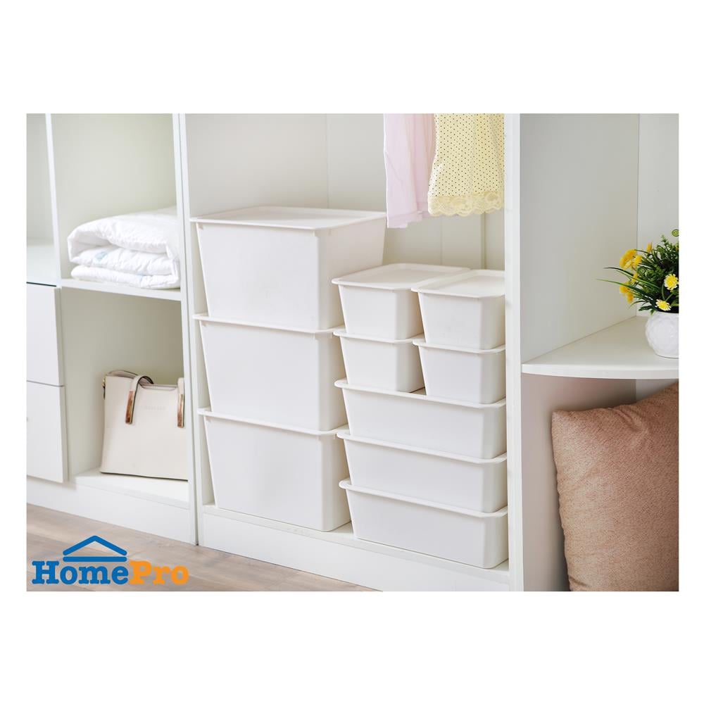 กล่องฝาปิด STACKO LITTLE SIZE L 27x27x18 ซม. สีขาว