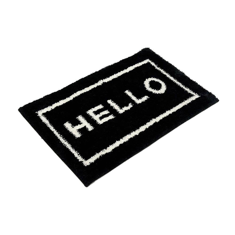 พรม HOME LIVING STYLE HELLO 45X70 ซม. สีดำ