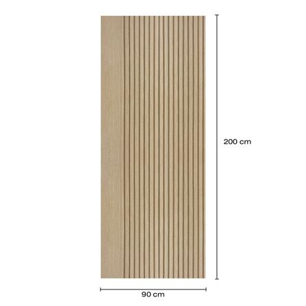 ประตูภายในโพลีสไตรีน ไม่เจาะลูกบิด LINEDEKOR VETICAL 90x200 ซม. สีบีชด้าน_4