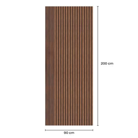ประตูภายในโพลีสไตรีน ไม่เจาะลูกบิด LINEDEKOR VETICAL 90x200 ซม. สีโรสวู้ด_4