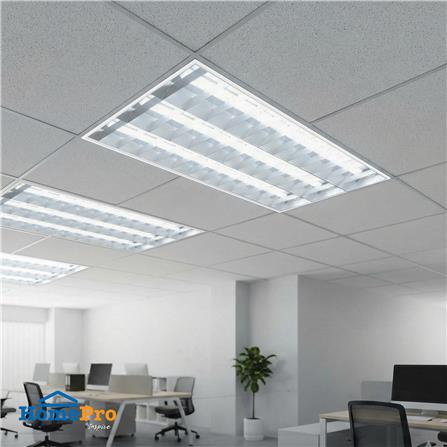 โคมตะแกรงฝังฝ้า CARINI AURA O DE 3X120 ซม. สีขาว/สีเงิน_1