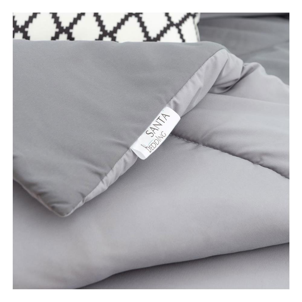 ชุดผ้าปูที่นอน 3.5 ฟุต (ชุด 4 ชิ้น) SANTA BEDDING สี LIGHT GREY/DARK GREY