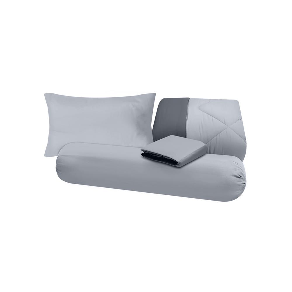 ชุดผ้าปูที่นอน 3.5 ฟุต (ชุด 4 ชิ้น) SANTA BEDDING สี LIGHT GREY/DARK GREY