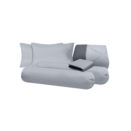 ชุดผ้าปูที่นอน 5 ฟุต (ชุด 6 ชิ้น) SANTA BEDDING สี LIGHT GREY/DARK GREY_5