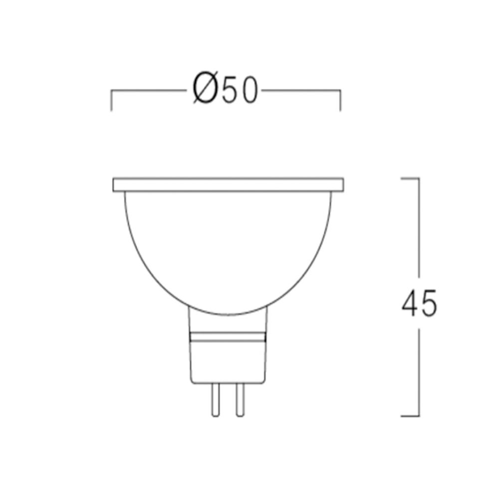 หลอด LED L&E MR16 12V 36D 6 วัตต์ COOL WHITE GU5.3