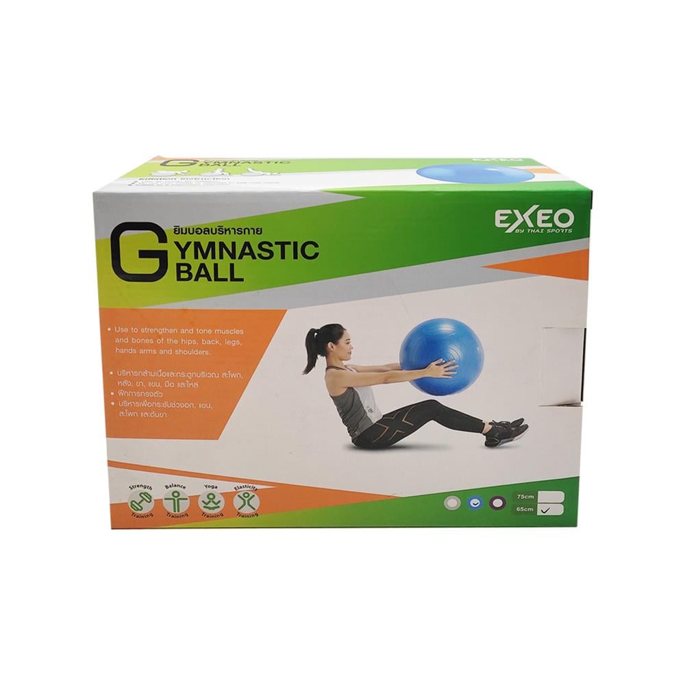 ลูกบอลโยคะ พร้อมที่สูบลม EXEO AB8102 65 ซม. สีน้ำเงิน