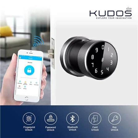 กลอนดิจิตอล KUDOS F8069028 สีดำ_4