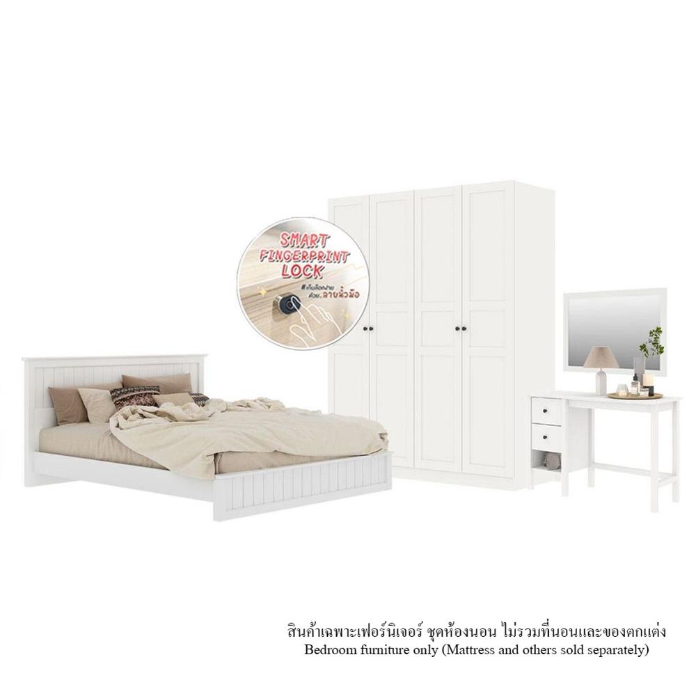 ชุดห้องนอน 5 ฟุต KONCEPT MONETA 59060638 สีขาว