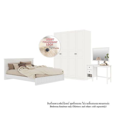 ชุดห้องนอน 5 ฟุต KONCEPT MONETA 59060638 สีขาว_0