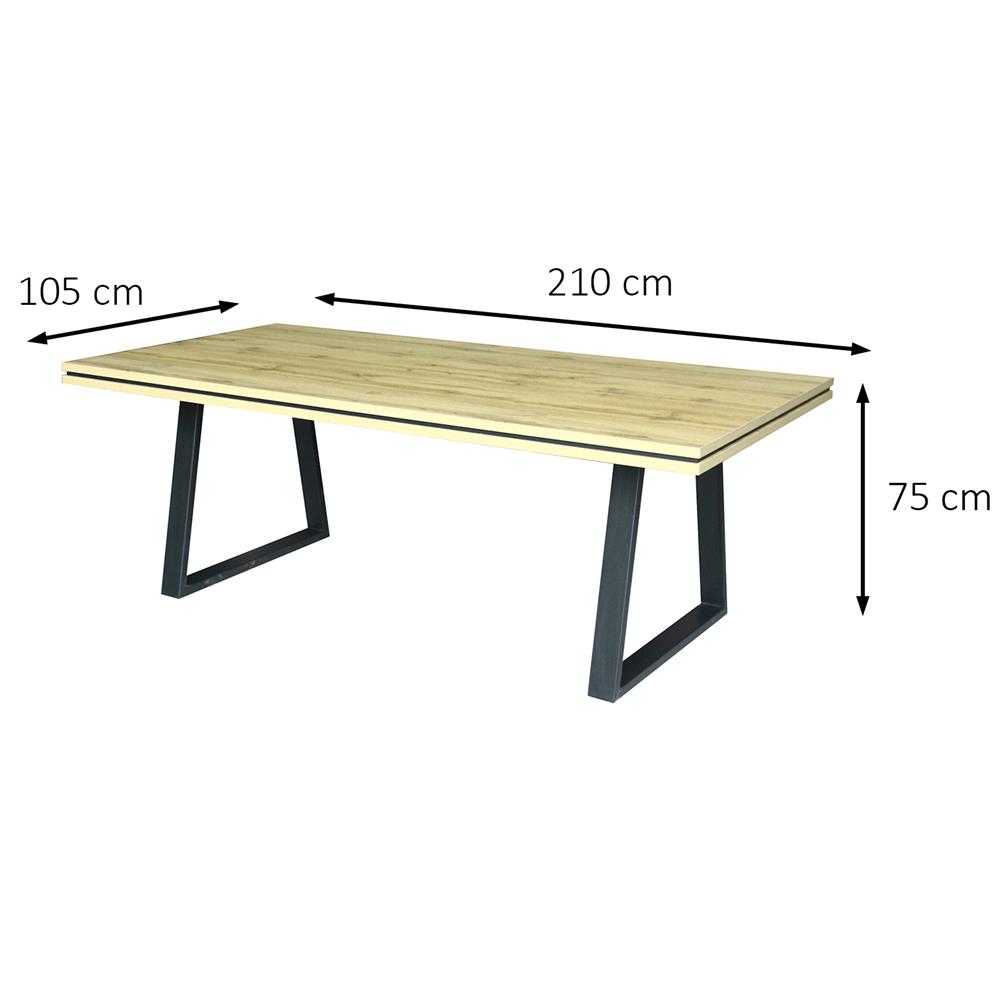 โต๊ะทานข้าว FURDINI HUDSON 210 ซม. สี NATURAL